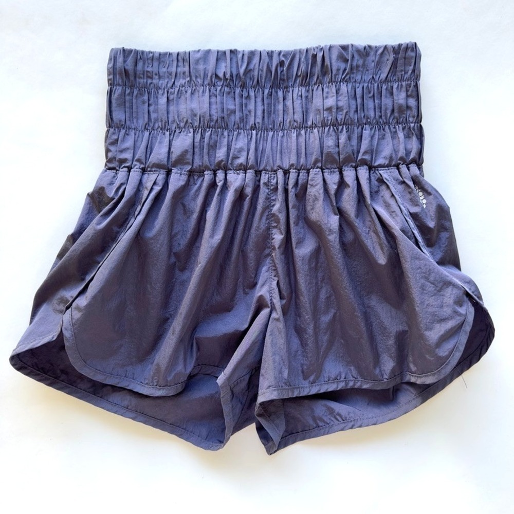 Free People Movement The Way Home High Rise Shorts-Lined-Womens Size XS-Deep Sea